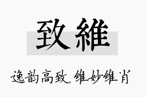 致维名字的寓意及含义