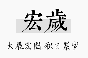 宏岁名字的寓意及含义