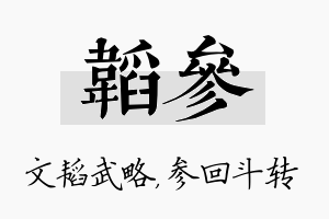 韬参名字的寓意及含义