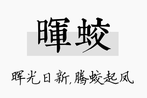 晖蛟名字的寓意及含义