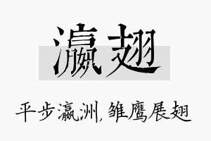 瀛翅名字的寓意及含义