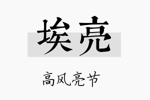 埃亮名字的寓意及含义