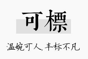 可标名字的寓意及含义