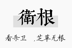 卫根名字的寓意及含义