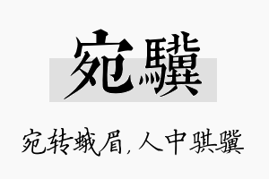 宛骥名字的寓意及含义