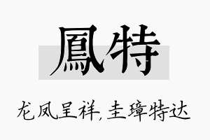 凤特名字的寓意及含义