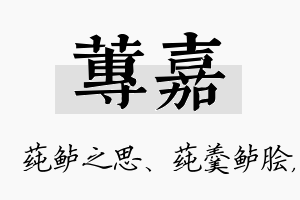 莼嘉名字的寓意及含义