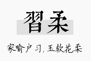 习柔名字的寓意及含义