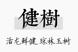 健树名字的寓意及含义