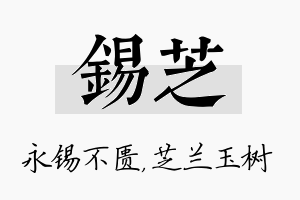 锡芝名字的寓意及含义