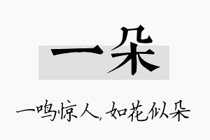 一朵名字的寓意及含义