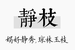 静枝名字的寓意及含义