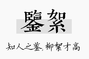 鉴絮名字的寓意及含义