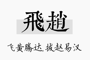 飞赵名字的寓意及含义