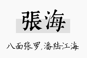 张海名字的寓意及含义