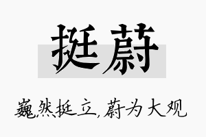 挺蔚名字的寓意及含义