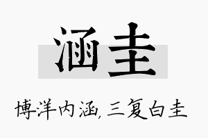 涵圭名字的寓意及含义