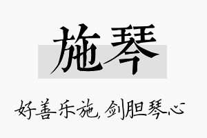 施琴名字的寓意及含义