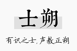 士朔名字的寓意及含义