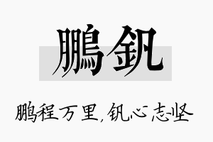 鹏钒名字的寓意及含义