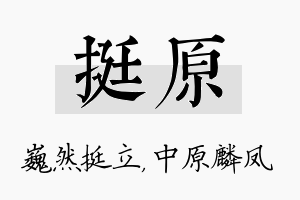 挺原名字的寓意及含义