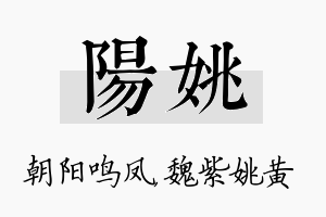 阳姚名字的寓意及含义