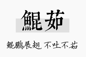 鲲茹名字的寓意及含义