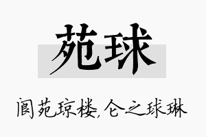 苑球名字的寓意及含义