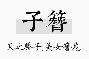 子簪名字的寓意及含义