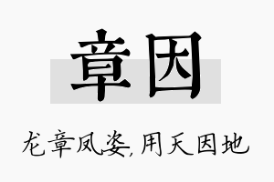 章因名字的寓意及含义