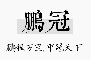 鹏冠名字的寓意及含义