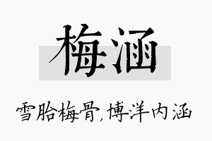 梅涵名字的寓意及含义