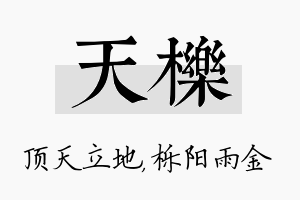 天栎名字的寓意及含义