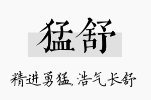 猛舒名字的寓意及含义