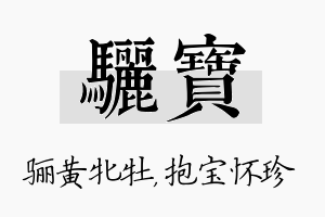 骊宝名字的寓意及含义