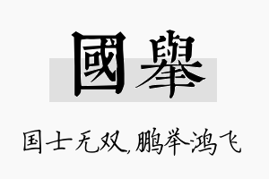 国举名字的寓意及含义