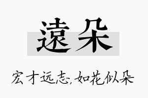 远朵名字的寓意及含义