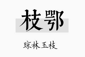 枝鄂名字的寓意及含义