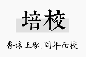 培校名字的寓意及含义