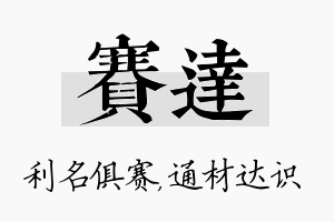 赛达名字的寓意及含义