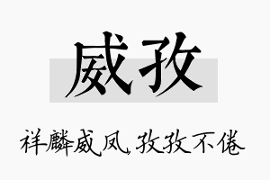 威孜名字的寓意及含义