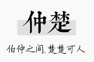 仲楚名字的寓意及含义