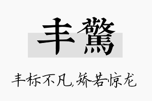 丰惊名字的寓意及含义