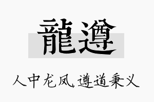 龙遵名字的寓意及含义