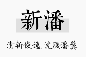 新潘名字的寓意及含义