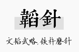 韬针名字的寓意及含义