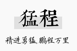 猛程名字的寓意及含义