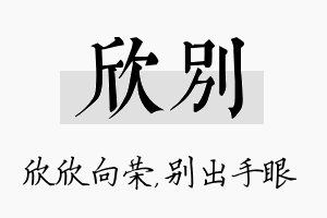 欣别名字的寓意及含义