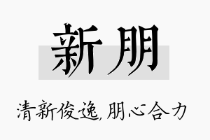 新朋名字的寓意及含义