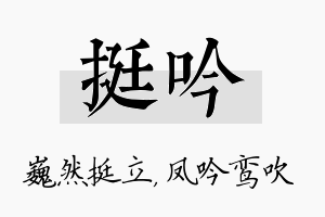 挺吟名字的寓意及含义